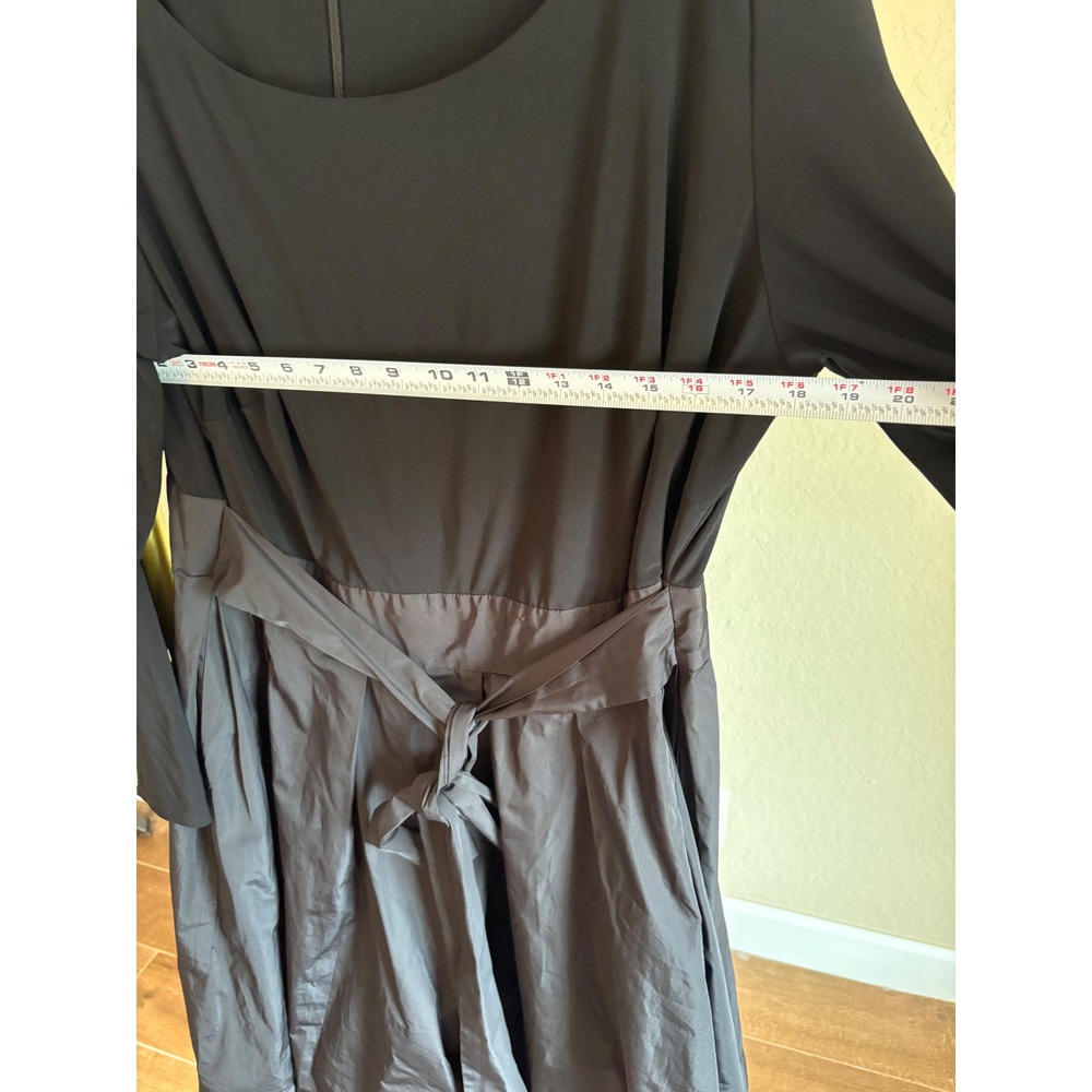 Lauren Ralph Lauren Black Long Sleeve Fit-and-Flare Dress - Picture 4 of 5